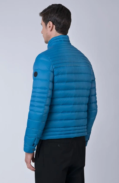 Shop The Recycled Planet Company Emory Water Resistant Down Recycled Nylon Puffer Jacket In Mykonos Blue