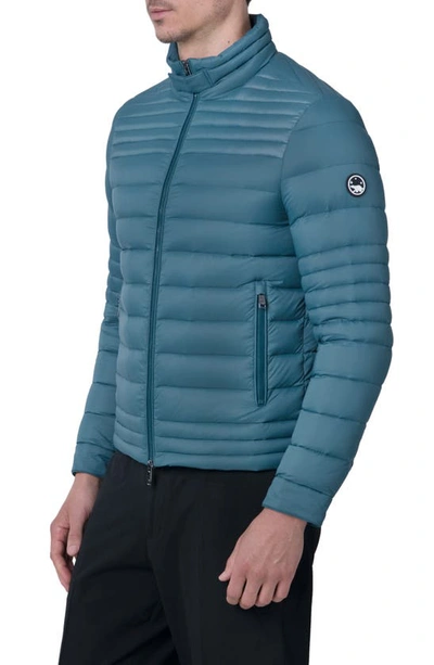 Shop The Recycled Planet Company Emory Water Resistant Down Recycled Nylon Puffer Jacket In Dark Sea