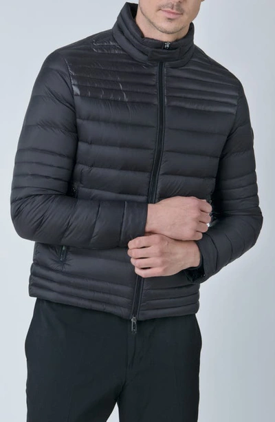 Shop The Recycled Planet Company Emory Water Resistant Down Recycled Nylon Puffer Jacket In Black