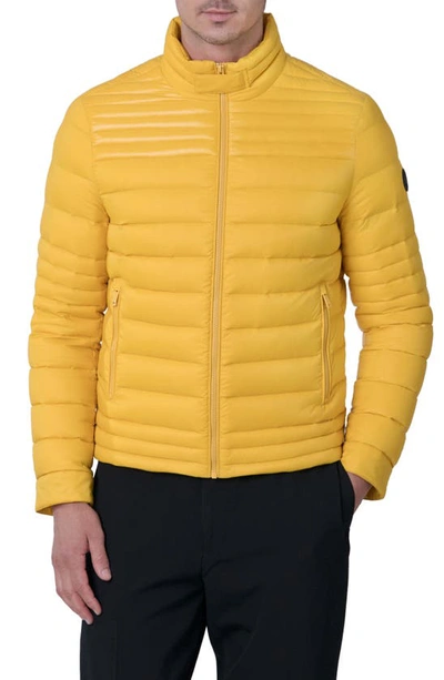 Shop The Recycled Planet Company Emory Water Resistant Down Recycled Nylon Puffer Jacket In Old Gold