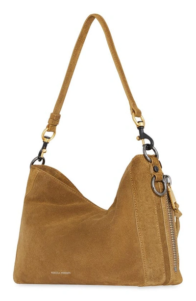 Shop Rebecca Minkoff Mab Leather Hobo Bag In Honey