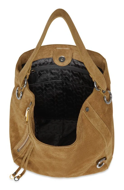Shop Rebecca Minkoff Mab Leather Hobo Bag In Honey