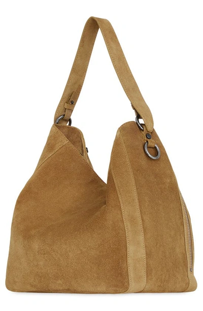 Shop Rebecca Minkoff Mab Leather Hobo Bag In Honey