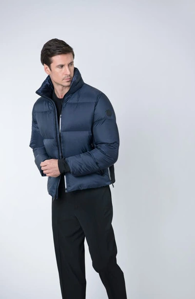 Shop The Recycled Planet Company Revo Waterproof Recycled Down Puffer Jacket In Marine