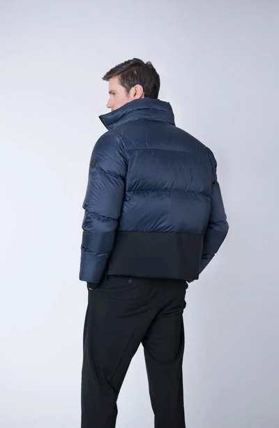 Shop The Recycled Planet Company Revo Waterproof Recycled Down Puffer Jacket In Marine
