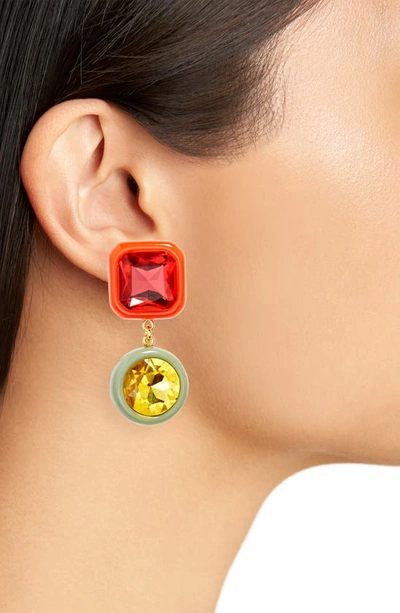 Shop Lele Sadoughi Scarlet Pop Crystal Drop Earrings