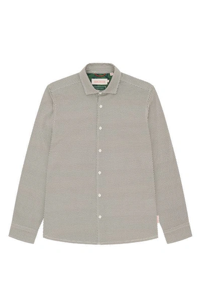 Shop Sealskinz Hempnall Performance Organic Cotton Button-up Shirt In Cream/ Olive