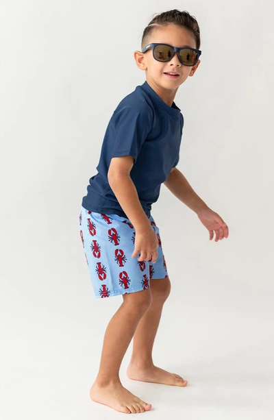 Ruggedbutts Kids' Short Sleeve Rashguard In Navy