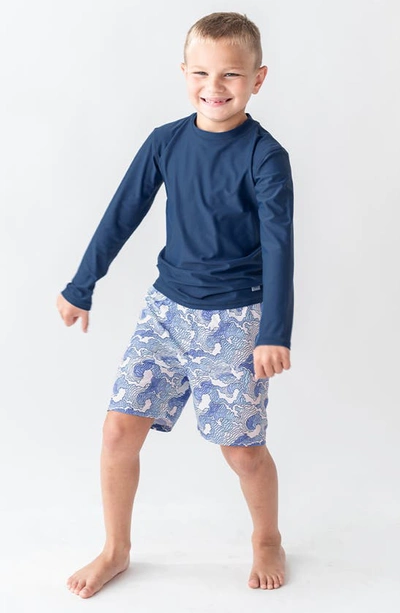 Shop Ruggedbutts Kids' Swim Trunks In Blue
