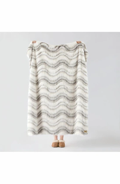 Shop Ugg (r) Rosia Faux Fur Throw Blanket In Snow Multi