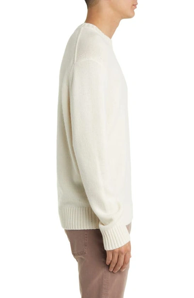 Shop Frame Cashmere Crewneck Sweater In Cream