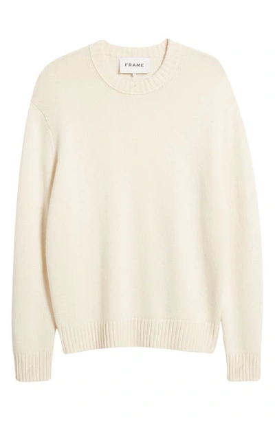 Shop Frame Cashmere Crewneck Sweater In Cream