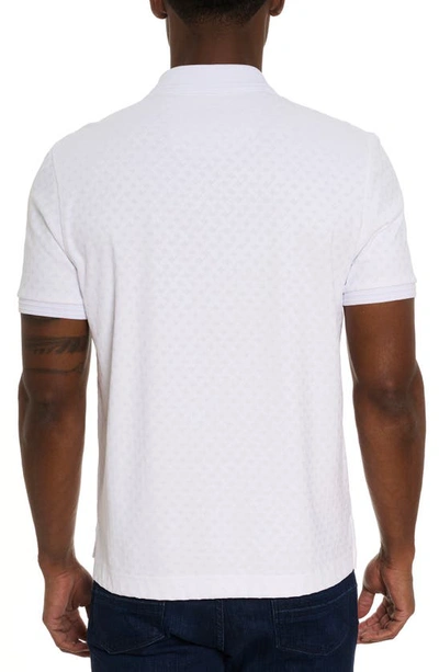Robert Graham Elias Basket Weave Polo In White