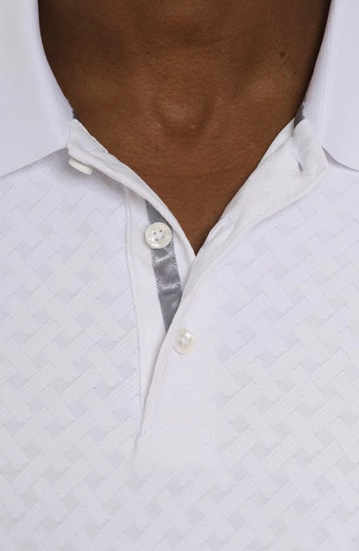 Shop Robert Graham Elias Basket Weave Polo In White