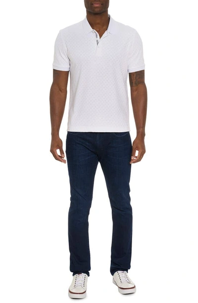 Robert Graham Elias Basket Weave Polo In White