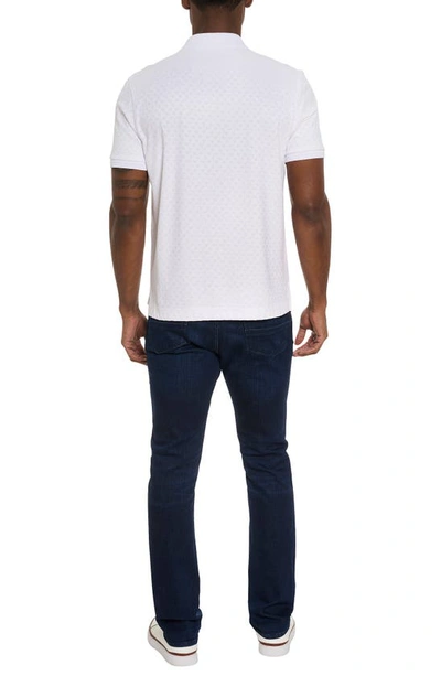 Robert Graham Elias Basket Weave Polo In White