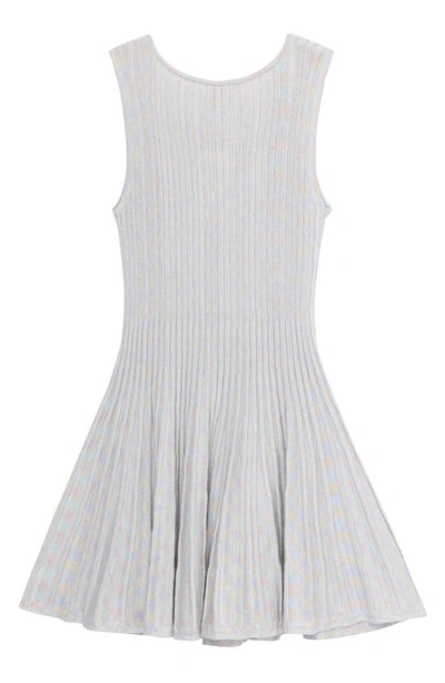 Peek Aren't You Curious Kids' Ombré Fit & Flare Sweater Dress In Silver