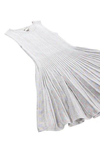 Peek Aren't You Curious Kids' Ombré Fit & Flare Sweater Dress In Silver