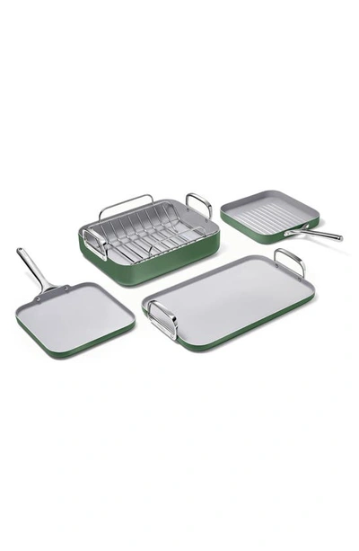 Shop Caraway 5-piece Ceramic Nonstick Cookware Set In Sage