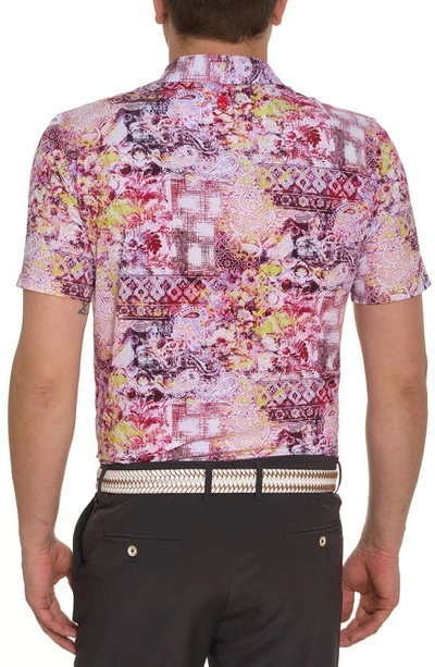 Robert Graham Geneva Performance Golf Polo In Berry