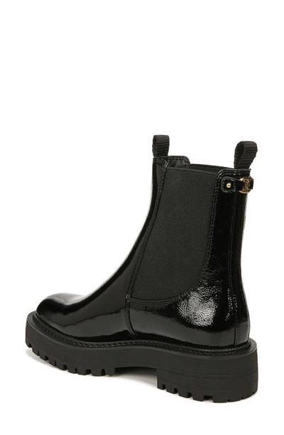 Shop Sam Edelman Laguna Waterproof Lug Sole Chelsea Boot In Black Patent