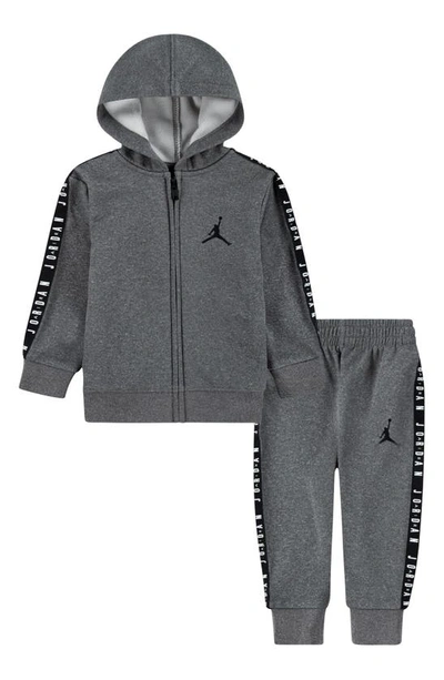 Shop Jordan Air  Therma-fit Fleece Hoodie & Joggers Set In Carbon Heather