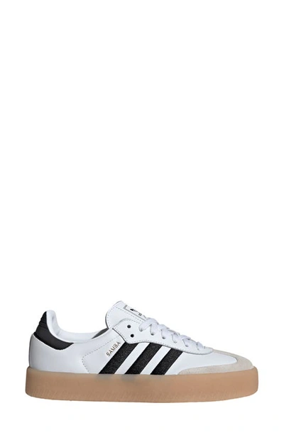 Shop Adidas Originals Sambae Sneaker In White/ White/ Core Black