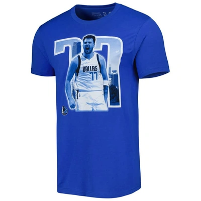 Shop Stadium Essentials Unisex  Luka Doncic Royal Dallas Mavericks Player Skyline T-shirt