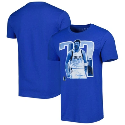 Shop Stadium Essentials Unisex  Luka Doncic Royal Dallas Mavericks Player Skyline T-shirt