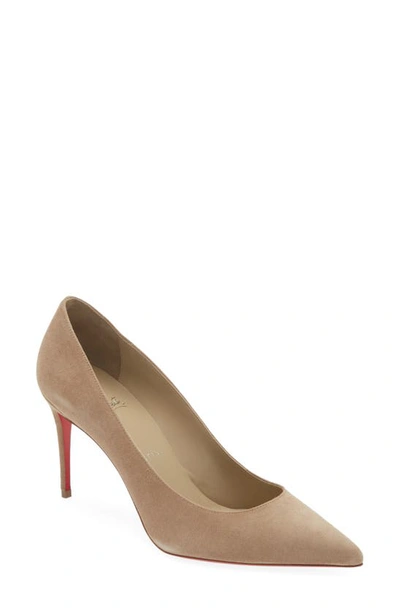 Shop Christian Louboutin Kate Suede Pointed Toe Pump In Saharienne