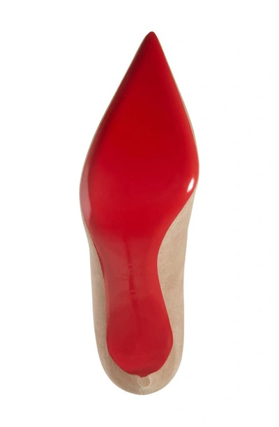 Shop Christian Louboutin Kate Suede Pointed Toe Pump In Saharienne