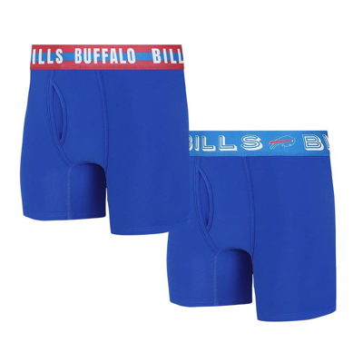 Shop Concepts Sport Buffalo Bills Gauge Knit Boxer Brief Two-pack In Royal