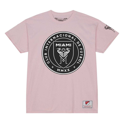 Shop Mitchell & Ness Pink Inter Miami Cf Team Trio Lockup T-shirt