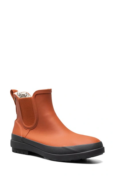 Bogs Amanda Plush Ii Waterproof Chelsea Boot In Burnt Orange
