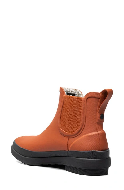 Bogs Amanda Plush Ii Waterproof Chelsea Boot In Burnt Orange