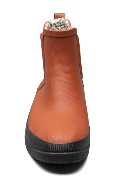 Bogs Amanda Plush Ii Waterproof Chelsea Boot In Burnt Orange
