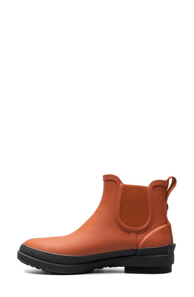 Bogs Amanda Plush Ii Waterproof Chelsea Boot In Burnt Orange