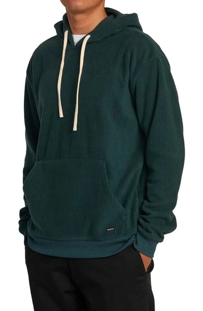 Shop Rvca Hewitt Oversize Ribbed Pullover Hoodie In Hunter Green