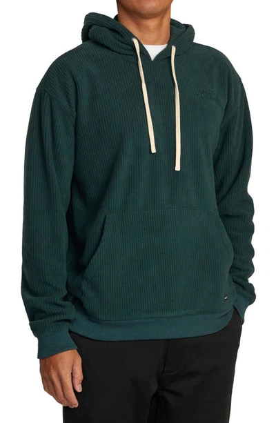 Shop Rvca Hewitt Oversize Ribbed Pullover Hoodie In Hunter Green