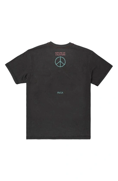 Shop Rvca Conflict Graphic T-shirt In Black