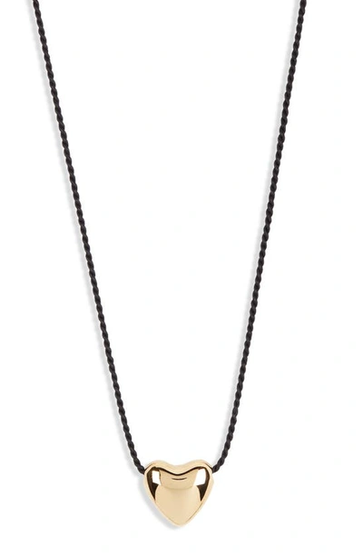 Shop Annika Inez Mini Heart Pendant Necklace In Gold