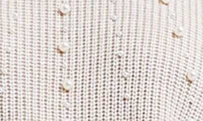 Shop French Connection Jolee Pearly Bead Crewneck Sweater In Classic Cream