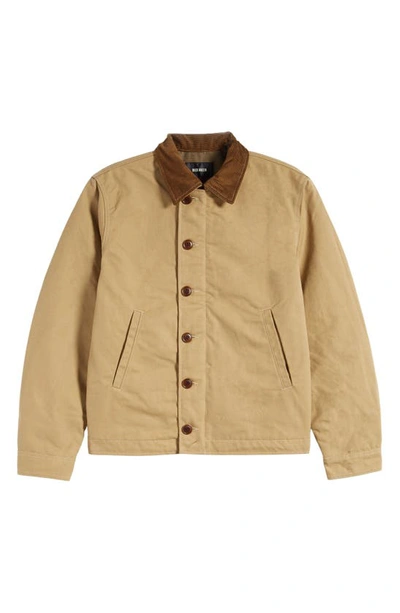 Shop Buck Mason Dry Waxed Cotton Canvas Deck Jacket In Golden Khaki