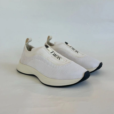 Pre-owned Dior White Mesh And Neoprene B25 Low-top Mens Sneakers