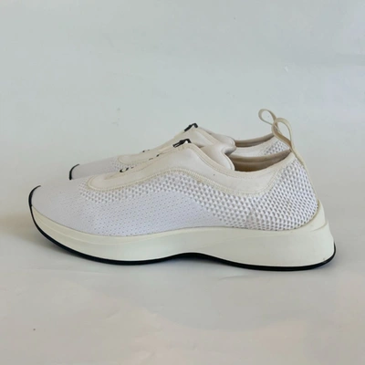 Pre-owned Dior White Mesh And Neoprene B25 Low-top Mens Sneakers