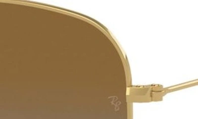 Shop Ray Ban Ray-ban Kids' Junior 50mm Polarized Gradient Aviator Sunglasses In Gold Flash