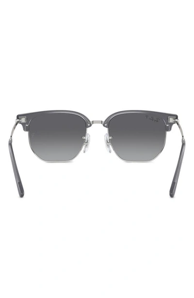 Ray Ban Ray-ban Kids' New Clubmaster Junior 47mm Gradient Polarized Irregular Sunglasses In Grey Gradient
