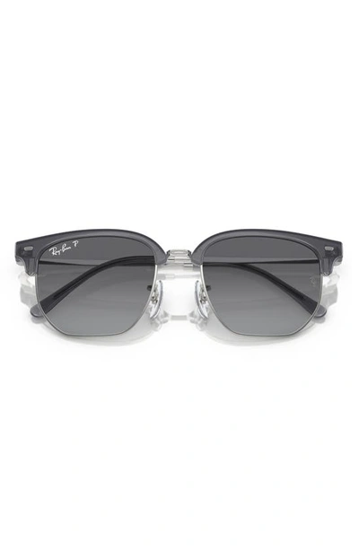 Ray Ban Ray-ban Kids' New Clubmaster Junior 47mm Gradient Polarized Irregular Sunglasses In Grey Gradient