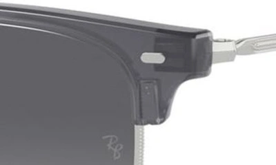 Ray Ban Ray-ban Kids' New Clubmaster Junior 47mm Gradient Polarized Irregular Sunglasses In Grey Gradient