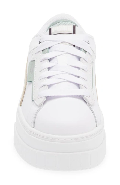 Shop Puma Mayze Platform Sneaker In  White